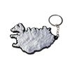 Generico Iceland 3D Topographic Keyring, Gray-black, One size