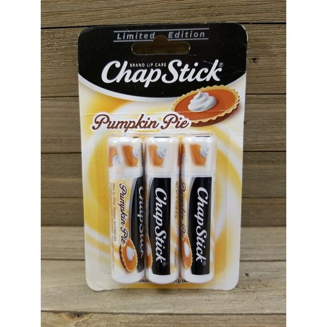 3 ChapStick LIMITED EDITION Pumpkin Pie Lip Balm Chap Stick new in package