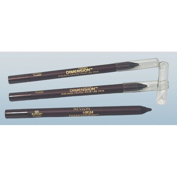 Revlon High Dimension Eye Liner Pencil Eyeliner 05 GARNET FLASH, Pack of 3