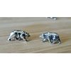 10x6mm Grizzly or Black Bear Sterling Silver Stud Earrings