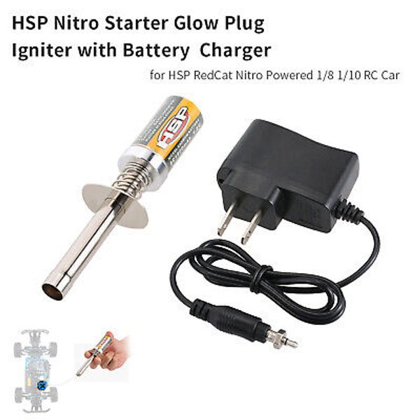 Goolsky HSP Nitro Glow Plug Igniter for 1/8 1/10 RC Car Truck Model Plane R9Q0