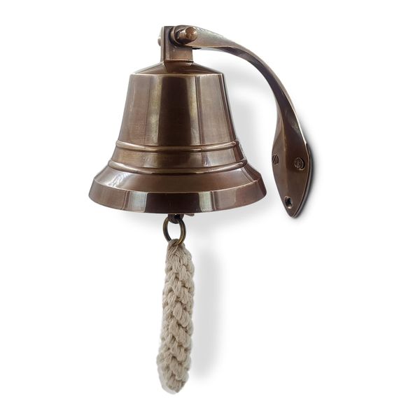 THDC Nautical Hanging Wall Mountable 4" Solid Brass Ship Bell