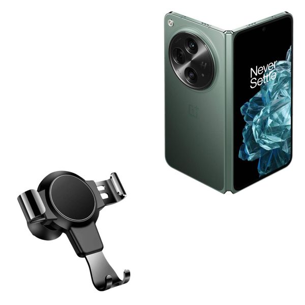 BoxWave X-Switch Car Mount, Jet Black, Compatible with OnePlus Open, Air Vent Mounted, Simple Minimal