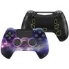 eXtremeRate PS4 Controller JDM-040/050/055 Unique Replacement Shell (DTC), Upgrade Board & Ergonomic Shell & Back Button & Trigger Stop (Controller Not Included) 【Nebula Galaxy】