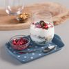 Zeal Melamine Mini Dotty Design Serving Tray (18x14cm) - Provence Blue