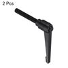 sourcing map M10 x 70mm Handle Adjustable Clamping Lever Thread Push Button Ratchet Male Threaded Stud Knobs Locking Rotating Screw Handles Quick Release Bolt Black 2pcs