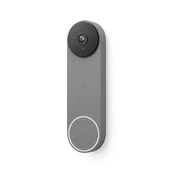 Google Nest Doorbell Security Camera Gray Wi-Fi Night Vision Built-in Microphone