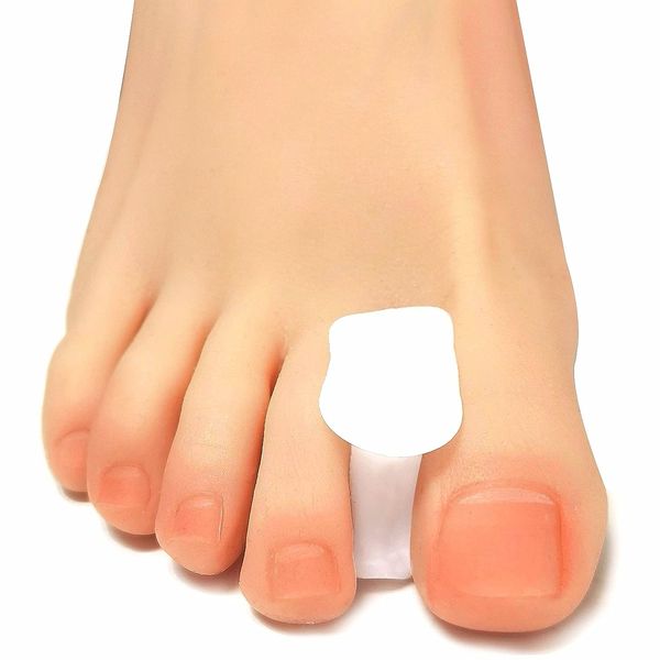 PrettSole 6 Pairs Toe Separators(1/2' Thick), Silicone Toe Spacer, Bunion Relief Pads to Temporarily Correct Big Toe & Relieve Bunion Pain, Overlapping Toe