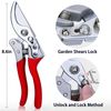 Kynup Secateurs & Pruning Scissors, Professional Garden Secateurs, Sharp SK-5 Steel Blade, Strong & Anti-rust Pruning Shears, Ergonomic Anti-slip Handle, Plant Gardening Tree Trimming Garden Tool(Red)