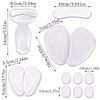 DRERIO 14 Pcs Heel Cushion Pads Shoe Heel Inserts for Shoes Silicone Shoe Pads Gel Heel Grips Adhesive Shoe Pads for Too Big Shoes Transparent Heel Insole Heel Cushions & Cups for Women and Men