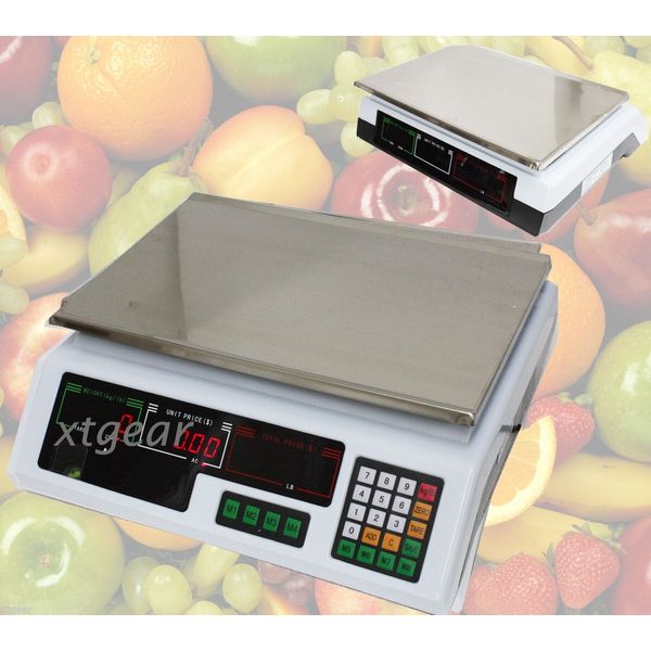 66Lbs Digital Weight Scale Price Computing Retail Food Meat Scales Count Scale