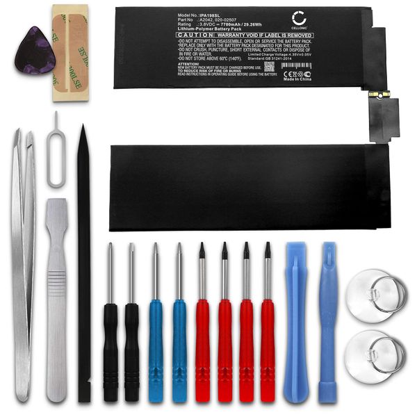 CELLONIC Ersatz Akku A2042, 020-02507 für Apple iPad Pro 11 (2018) 3rd Gen - A1934, A1979, A1980, A2013 7700mAh + Werkzeug-Set Ersatzakku für Tablet PC Batterie Tabletakku, Battery