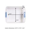 HOMZ 15.5 Quart Plastic Multipurpose Stackable Storage Container Tote Bins with Secure Latching Lids for Home or Office Organization, Clear (4 Pack)