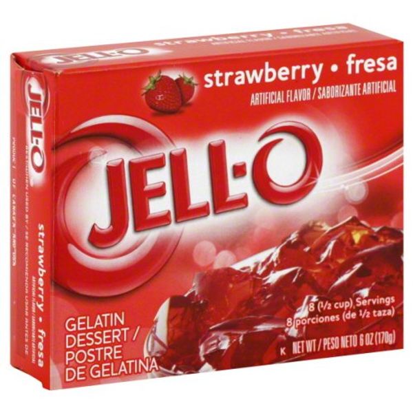 Jell-O, Gelatin Dessert Strawberry 6 Ounce