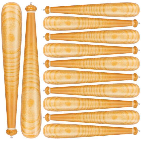 durony 12 Pack Baseball Bat Inflates 29.5 Inch Inflatable Baseball Bat Wood Grain Inflatable Baseball Party Supplies for Sports Carnival Birthday Party Favors Decorations Prizes