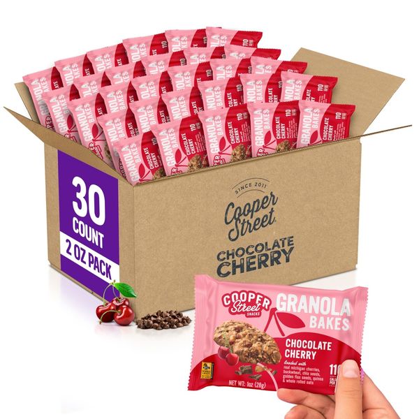 Granola Bars Chocolate Cherry 2 oz 30 Pack Satiating Granola Bars with Chia F...