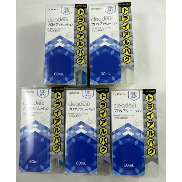 x 5 pieces Delivery Omakase Otsuka Clear Dew Pro Care Solution 60ml Trial Pack A disinfectant for soft contact lenses that can be disinfected, cleaned, rinsed, and stored in one bottle (4950055604196)