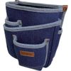 EDWIN 0411470BK Waist Bag, Tool Case, 2 Tiers, Multi Pockets, Black