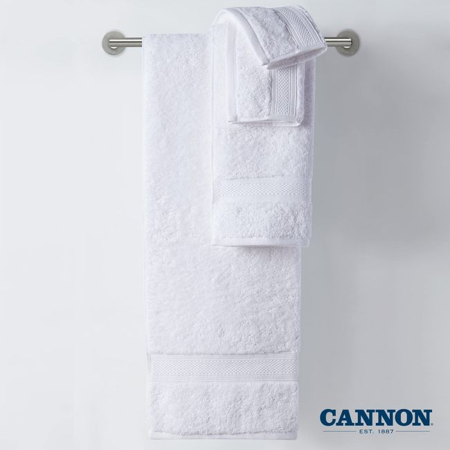 Cannon 6pk Quick Dry Bath Towel Set White - Cannon