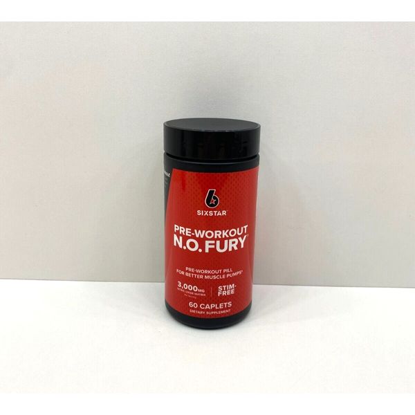 NEW Six Star Pre-Workout N.O. Fury Supplement 60 Caplets SEALED 10/11/2025