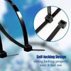 100~12" BLACK CABLE ZIP TIES Heavy Duty UV Resistant UL 6/6 Nylon