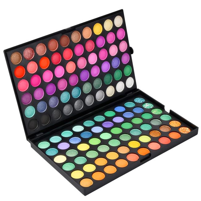 Lidschatten Palette, Lidschattenpalette Bunt 120 Farben Lidschatten Make up Kit Set, Mutig und Brillant, Lebendig - Pattern 1