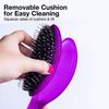Olivia Garden OG Brush Styler, To Smooth and add Shine, All hair Types, removable cushion for easy cleaning, scalp hugging for scalp massage, gentle, for women, men and children, Purple