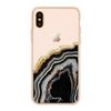 Casery iPhone Case for iPhone X/XS (Black and Gold Agate)