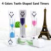 4 Pieces 3 Minute Toothbrush Sand Timer for Kids, Assorted Colors Tooth Shape Timers Plastic Hourglass for Proper Tooth Brushing Boys Girls Oral Care