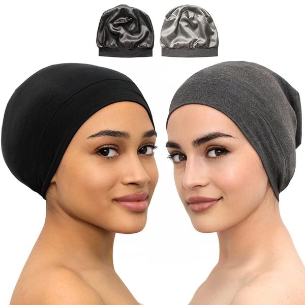 Bonnet Silk for Sleeping Satin Hair Bonnets Black Women Silk Sleep Cap Satin Hair Bonet for Curly Hair for Men Night Hair Wrap Head Cover Scarf Protect Braids