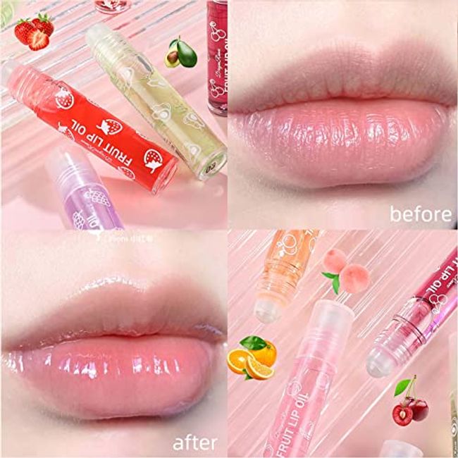  8ML Lip Gloss Roll-on Moisturizing Lip Oil Fruity
