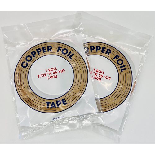 2 Rolls/Pack 7/32 Copper Foil (Copper Backed)
