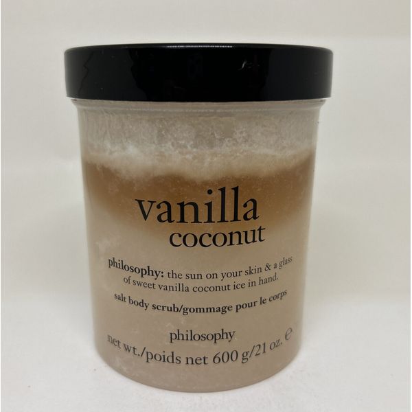 PHILOSOPHY VANILLA COCONUT SALT BODY SCRUB 21 OZ JUMBO NEW SEALED NWOB