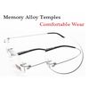 Viseng 2 Pairs Unisex Super Lightweight Rimless Quality Readers Ultra Thin Clear Lenses Frameless Reading Glasses +2.5