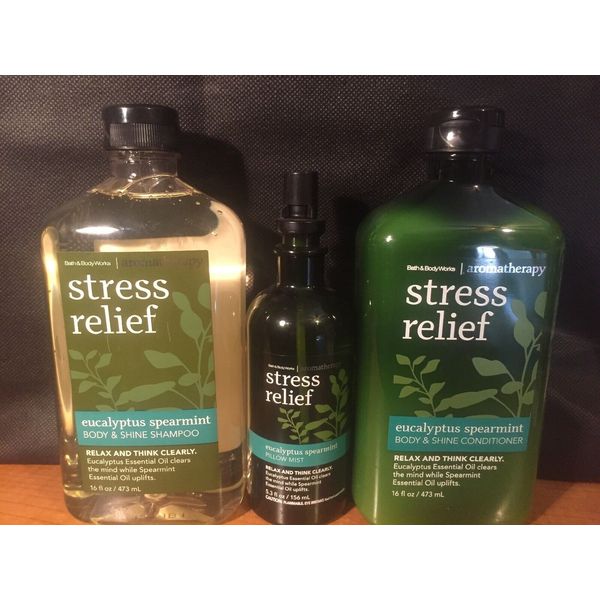 Bath & Body Aromatherapy Stress Relief Shampoo Conditioner Eucalyptus Spearmint