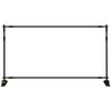 8x10Ft Banner Stand Heavy-Duty Backdrop Stand Telescopic Adjustable Repeat Step