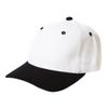 Curve Bill Adjustable Baseball Cap, White/Black