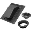 Roof Vent Cap, Black Plastic, 4-In.