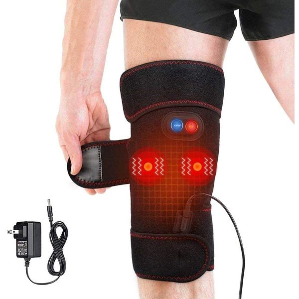 2-in-1 Arthritis Pain Relief Knee Brace, Heated Knee Support for Arthritis, Knee Heating Pad for Hot or Cold Therapy Keep Warm, Electric Wrap for Pain Relief and Massage