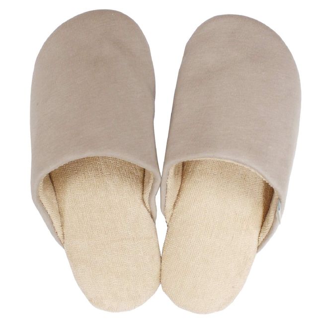 OKA Slippers, Beige, L Size (Approx. 9.8 - 10.6 inches (25 - 27 cm), Ag+ Safety Slippers, Softy 2 (Silver Ion, Antibacterial, Disinfectant)