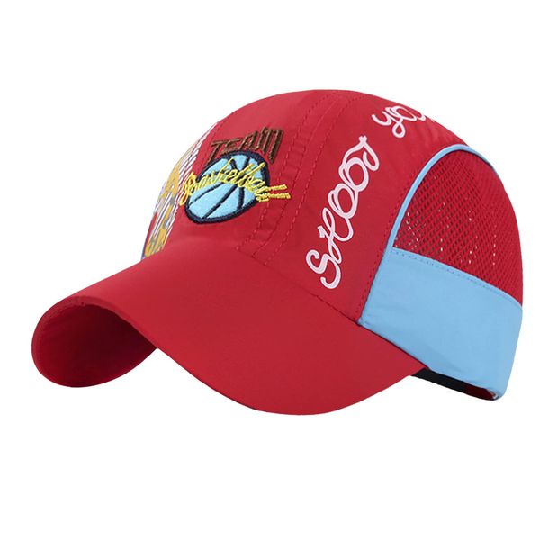 Kinder Basecap Schirmmütze Schnelltrocknend Mesh Kappe Baseball Cap Sonnenhut Junge Mädchen Basketball Sportkappe Einstellbar Baseballmütze Bestickte Sommerhut