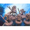 7pc Sea Devil Lot Mini Miniature Figure 3D Printed Model 28/32mm Scale Fantasy