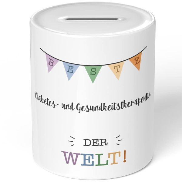 JUNIWORDS Spardose Sparbüchse, Beste Diabetes- und Gesundheitstherapeutin der Welt (5695269)