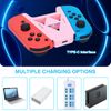 DLseego Slide Joy Con Charging Grip for Switch/Switch OLED Potable Joy Con Charger Controller Comfort Handle Speed Charge While Play with 1PC Type-c Data Cable - Pink