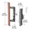 Lock Handle Set, Internal Type, 3-1/2" Screw Holes, Wood/Black