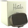 Houder Classy Gray Metal Pill Box Decorative Pill Case with Gift Box - Carry Your Meds in Style (Rectangular)