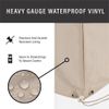 Pemberly Row Contemporary Polyester Outdoor Fabric Sofa Cover in Tan