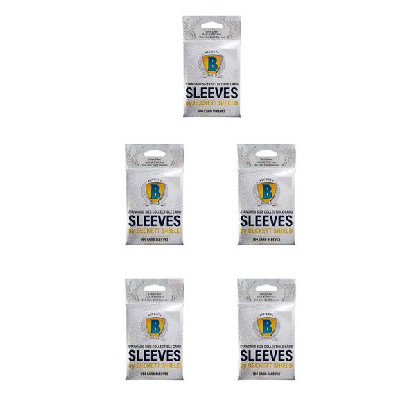 5 Packs Beckett Shield Clear Soft Card Sleeves