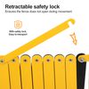 Metal Expandable Barricade, 11FT Folding Security Gate,Retractable Driveway Gate