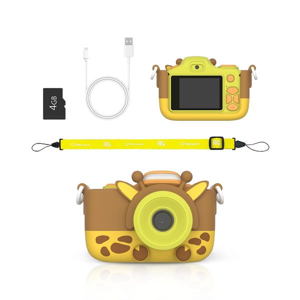 myFirst Camera 3 - Kids Digital Camera, Video Camera for Toddlers, 16MP, 1080HD Video, MicroSD Card, with Selfie & Macro Lens, LED Flash, Neck Lanyard, for Kids 3-12 (Yellow)